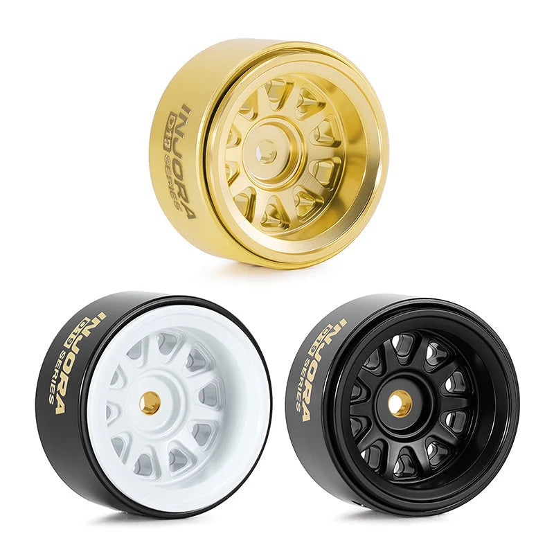 INJORA D19 0.7" Brass Beadlock Wheels for 1/30 SCX30 (4) (W7007)
