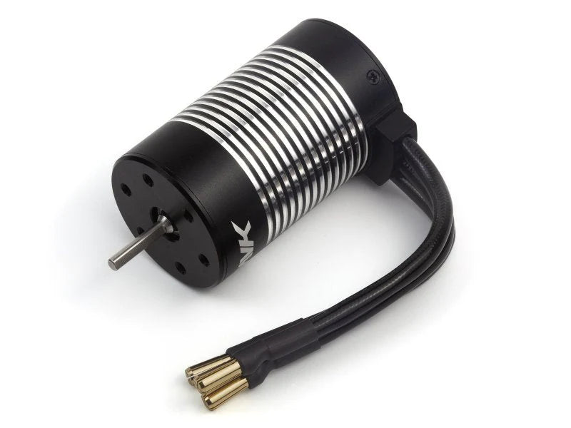 Black and silver motor with cable on a white background