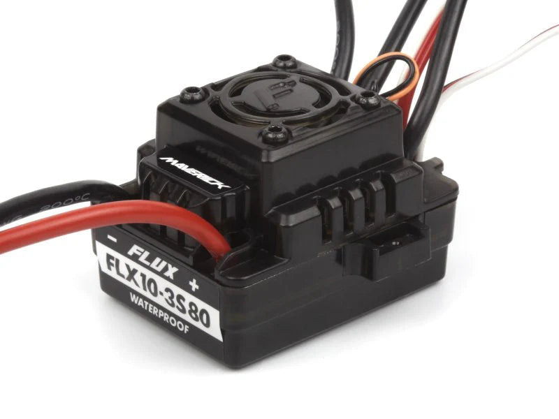 Black electronic component with wires on a white background