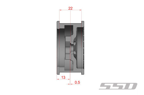 SSD RC Assassin 1.9 Beadlock Crawler Wheels (Black) (2)