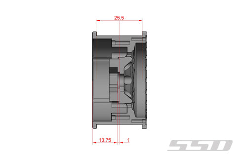 SSD RC 1.9 Champion Beadlock Wheels (Silver/Black)