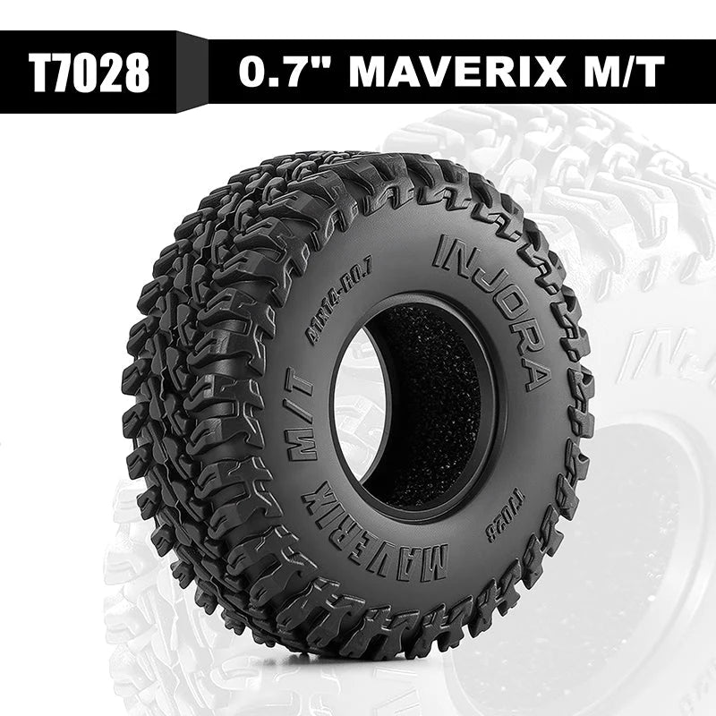 INJORA T7028 MAVERIX M/T 0.7" S5 Tyres 41 × 14mm (4)