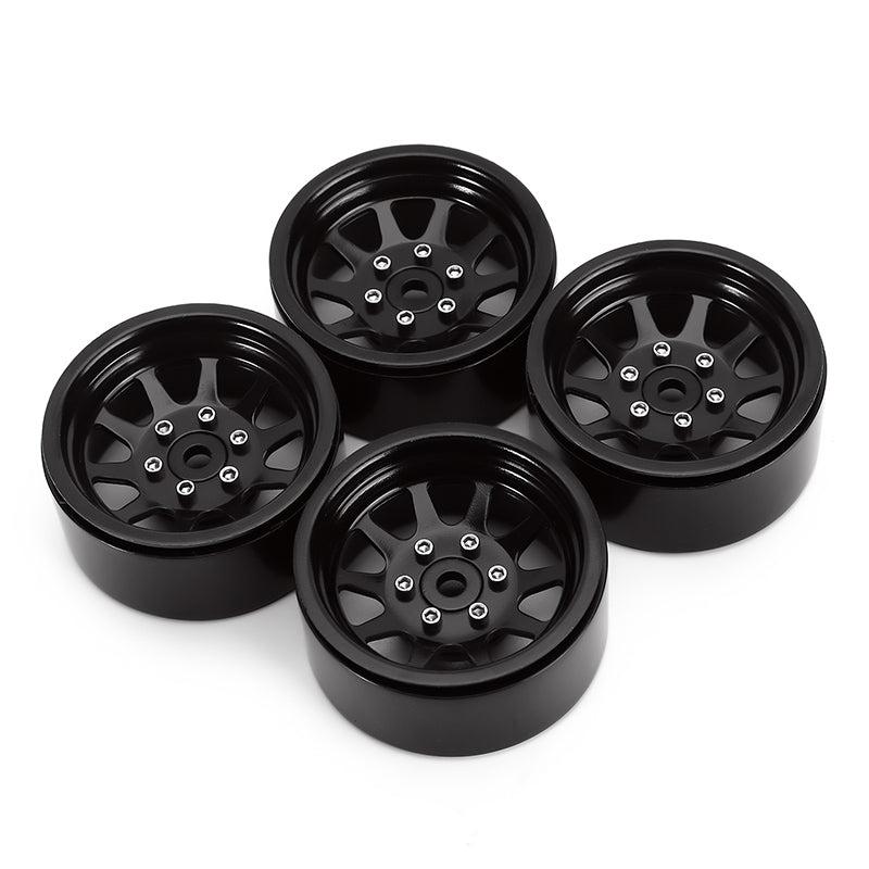 INJORA 1.9" 10-spoke Stamped Steel Wheels for 1/10 RC Crawlers