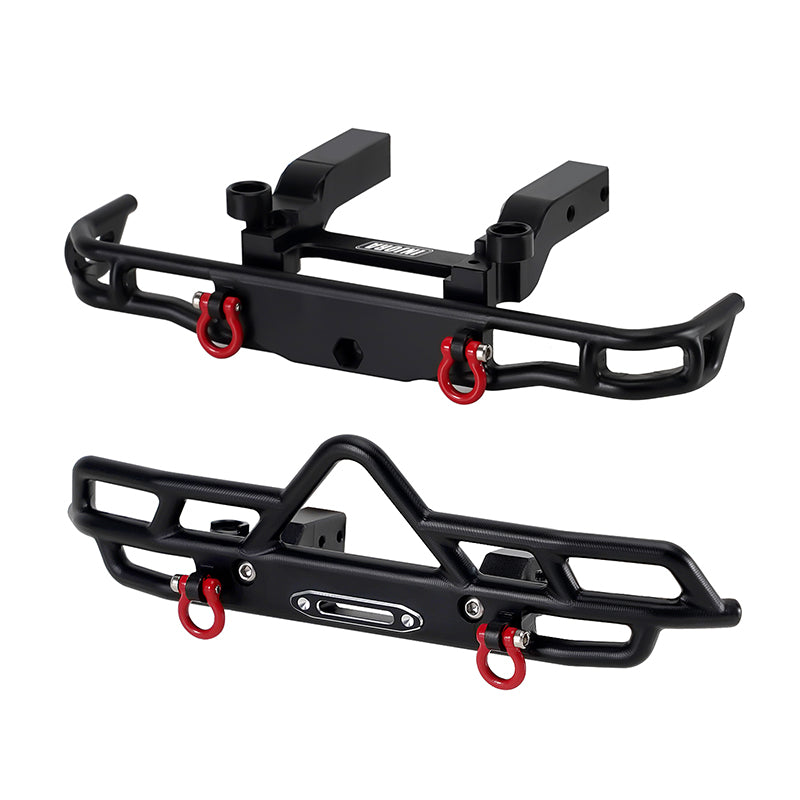 INJORA CNC Aluminum Front Rear Bumper for 1/18 FMS FCX18 LC80
