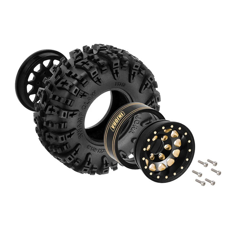 INJORA 1.3" 70*27mm -3.75mm Offset Brass Wheels Set for Micro Crawlers (4)