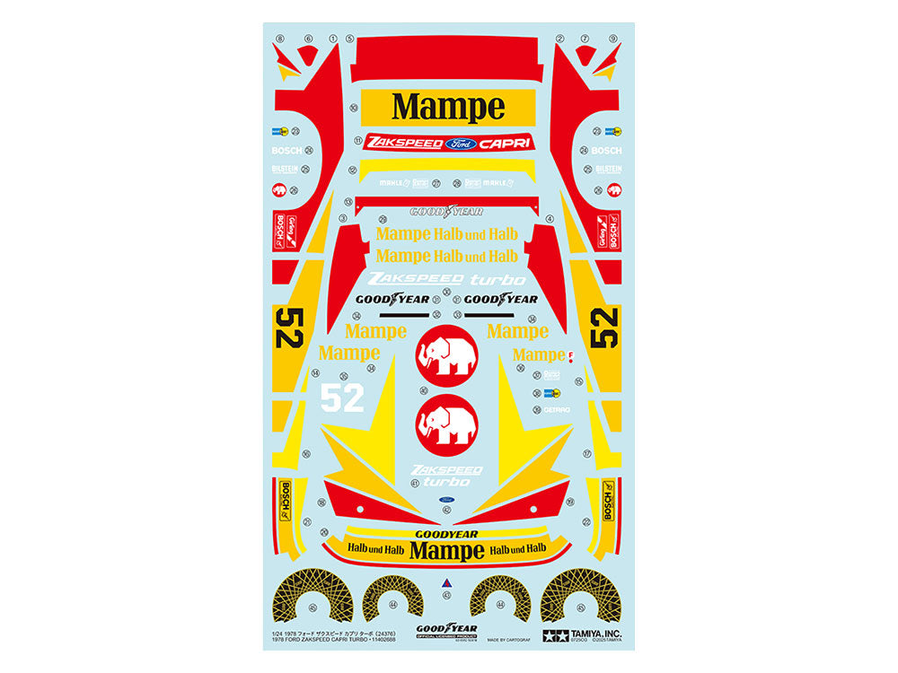 TAMIYA 1/24 1978 FORD ZAKSPEED CAPRI 24376
