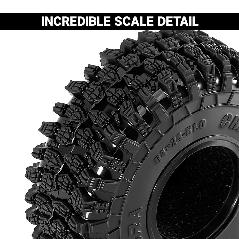 INJORA 1.0" 64*24mm Rock Crawling Tires (T1011) (4)