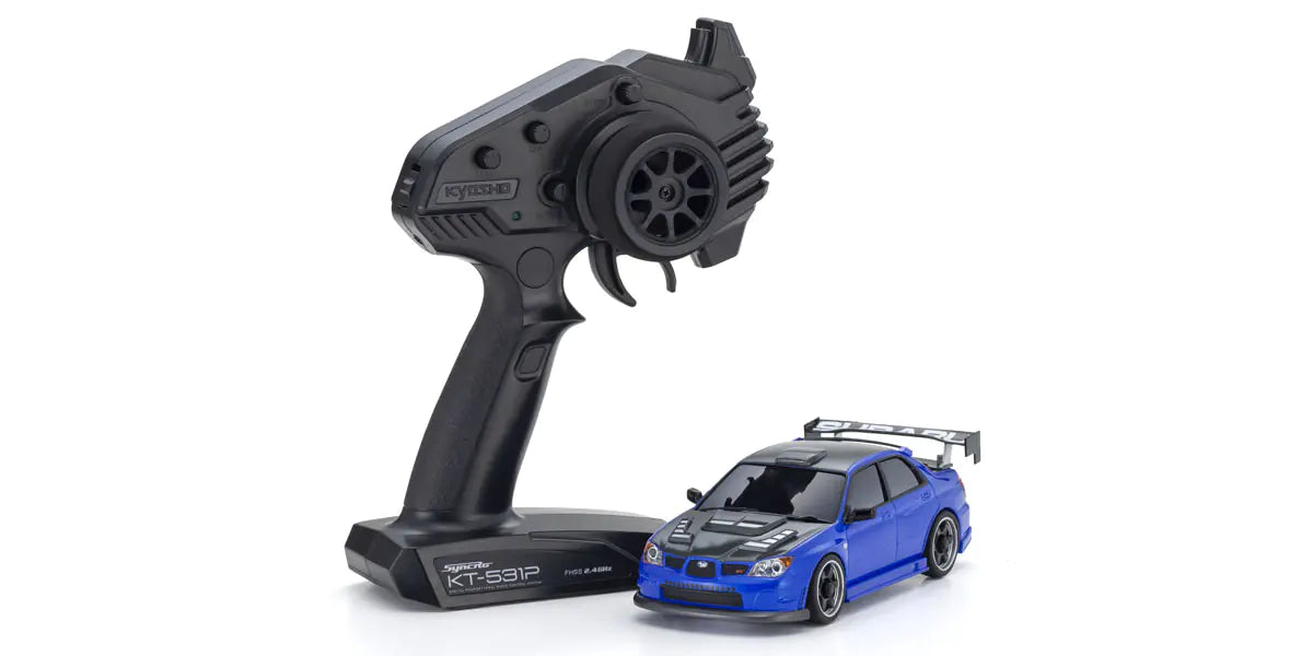 Kyosho Mini-Z Subaru Impreza WRX w/ GT Wing Blue AWD MA-020 Readyset