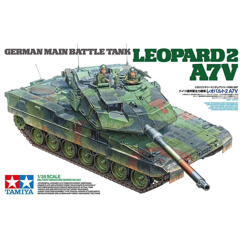TAMIYA 1/35 LEOPARD 2 A7V GERMAN MAIN BATTLE TANK (35387)