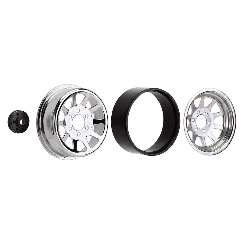 INJORA 1.9" 10-spoke Stamped Steel Wheels for 1/10 RC Crawlers