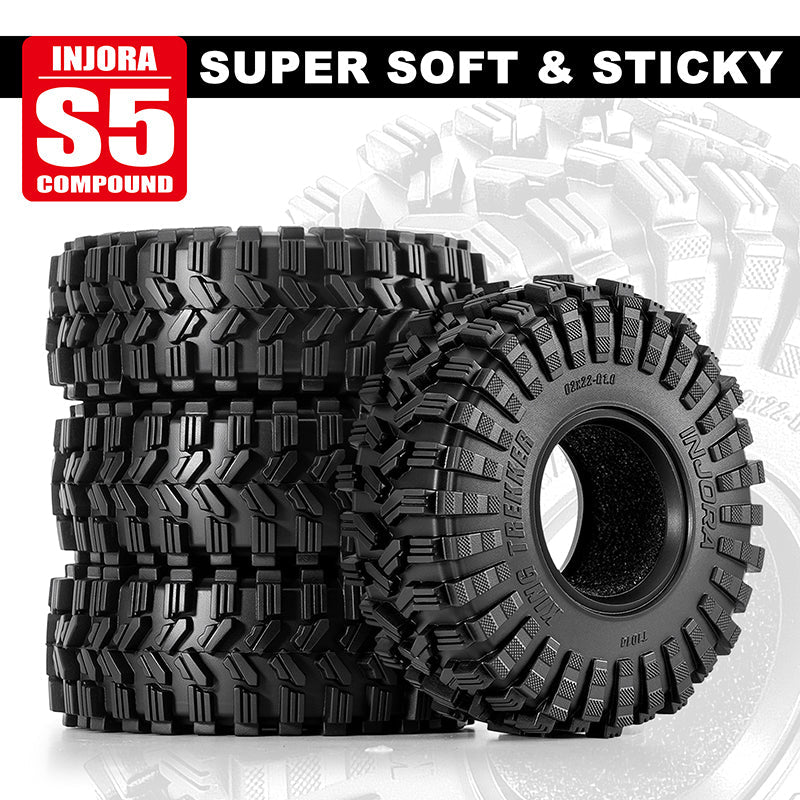 INJORA 1.0" 62*22mm King Trekker G2 Tires (T1014) (4)