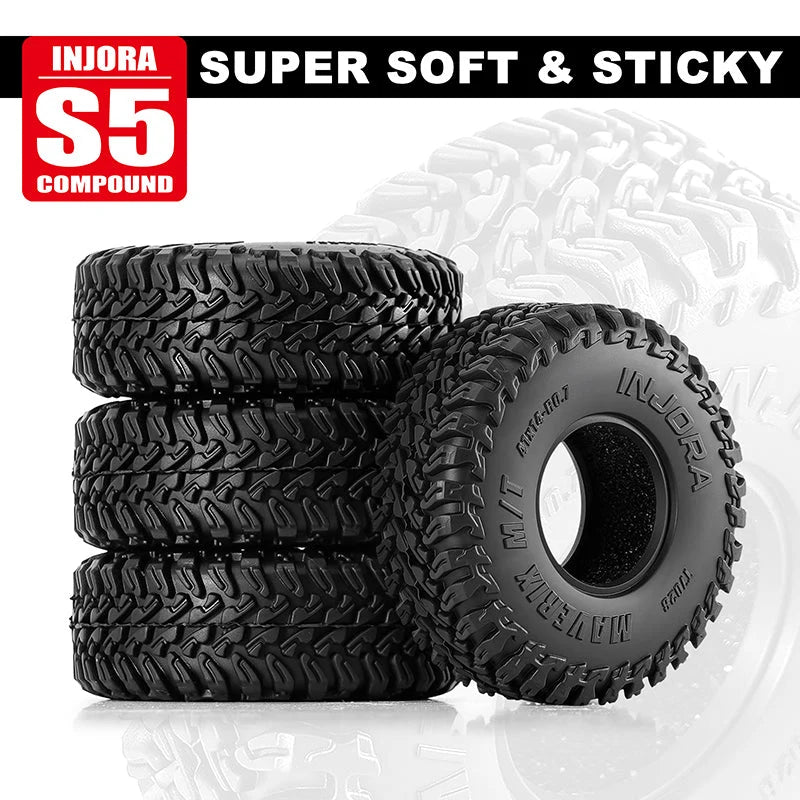 INJORA T7028 MAVERIX M/T 0.7" S5 Tyres 41 × 14mm (4)
