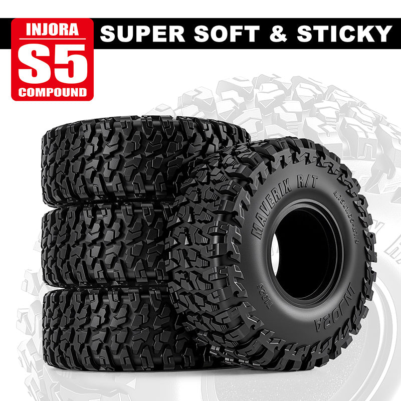 INJORA 1.9" (120*42mm 4.75" OD) MAVERIX S5 R/T Tires (T1925) (4)
