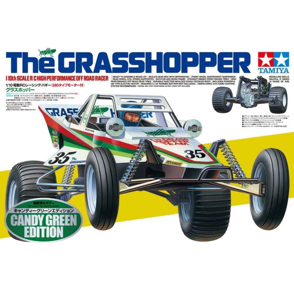 Tamiya Grasshopper Candy Green 1/10 2WD RC Buggy Kit - Pre-order