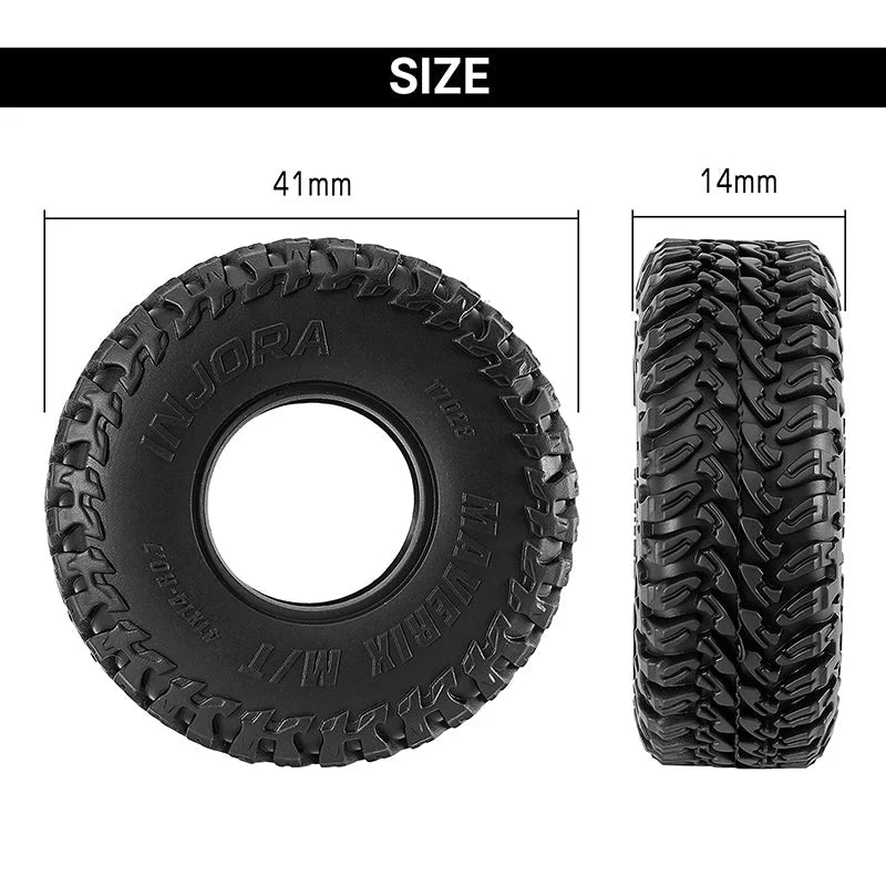 INJORA T7028 MAVERIX M/T 0.7" S5 Tyres 41 × 14mm (4)