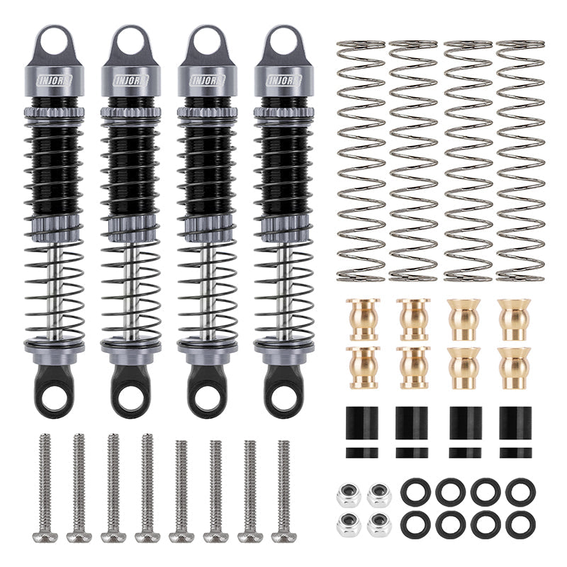 INJORA 59mm Long Threaded Oil Shocks for 1/18 Redcat Ascent-18 HPI Venture18