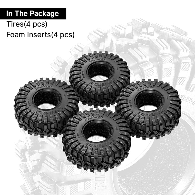 INJORA 1.0" 62*22mm King Trekker G2 Tires (T1014) (4)