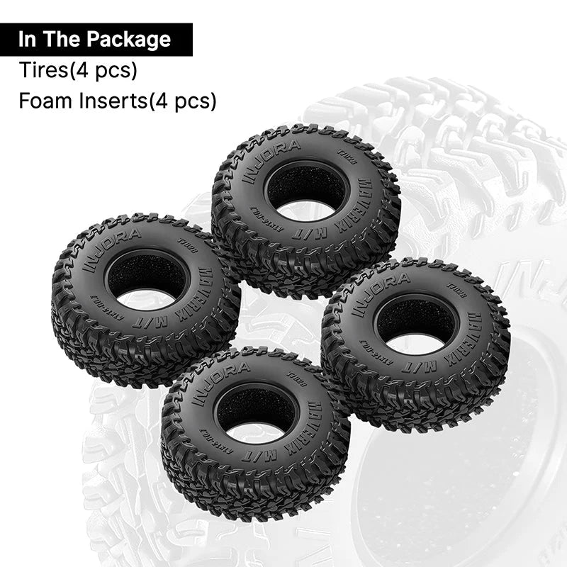 INJORA T7028 MAVERIX M/T 0.7" S5 Tyres 41 × 14mm (4)