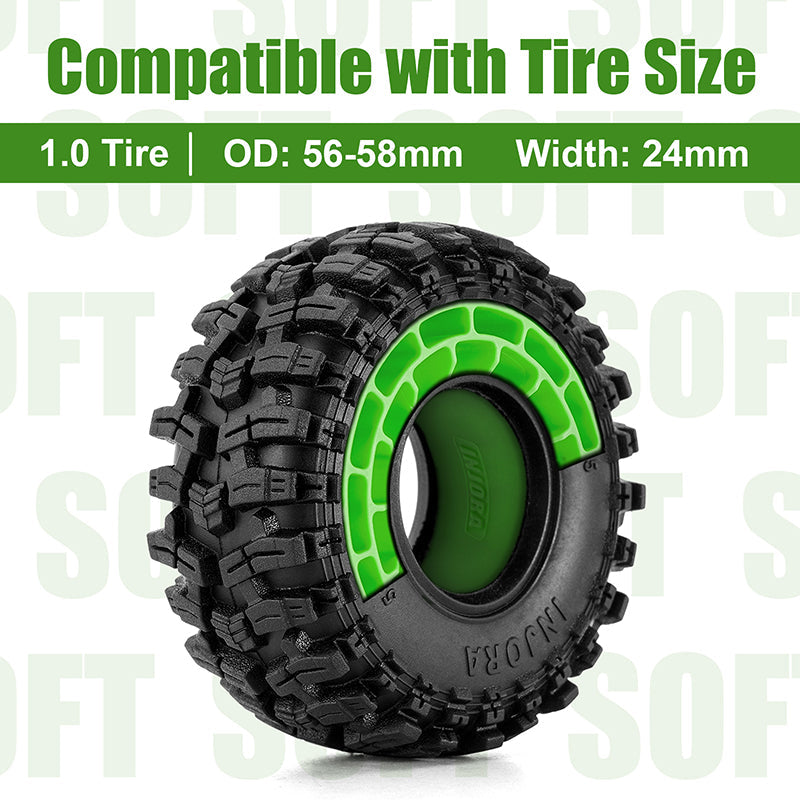 INJORA Silicone Rubber Inserts for 1.0" 56-58mm Tires (1056)