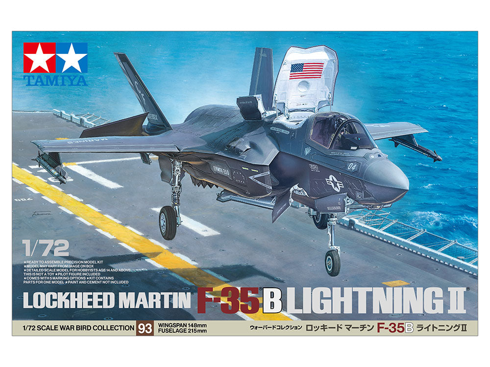 Tamiya 1/72 Lockheed Martin F-35B Lightning II Plastic Model Kit | 60793