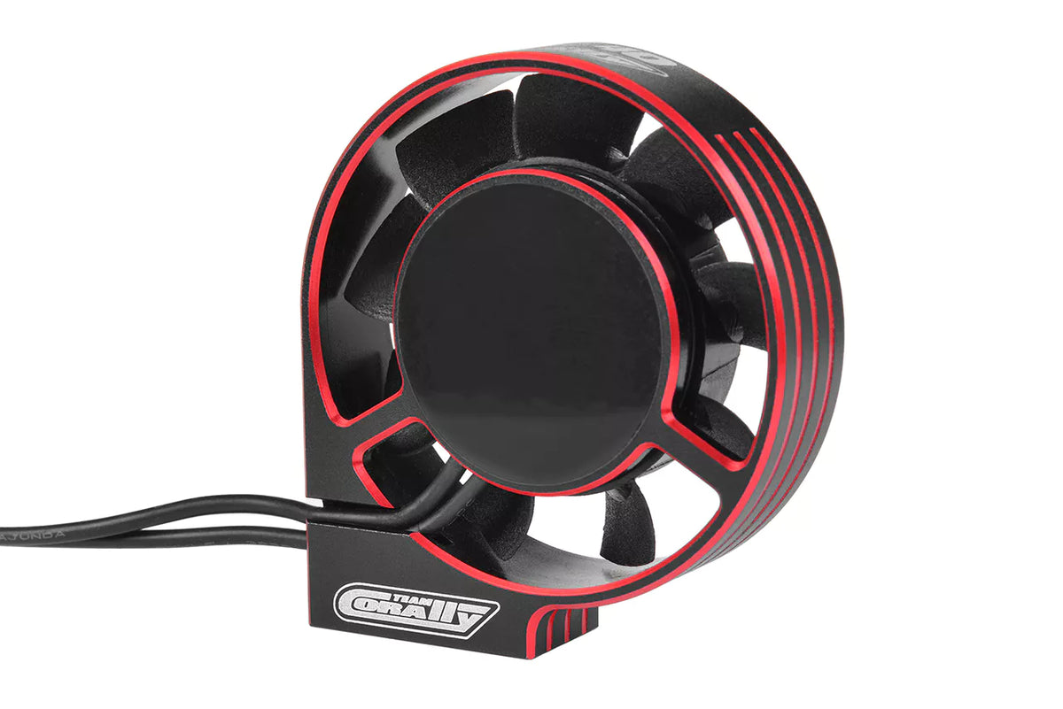 Team Corally XF-40 40mm Ultra High Speed Cooling Fan with BEC Connector – Black/Red