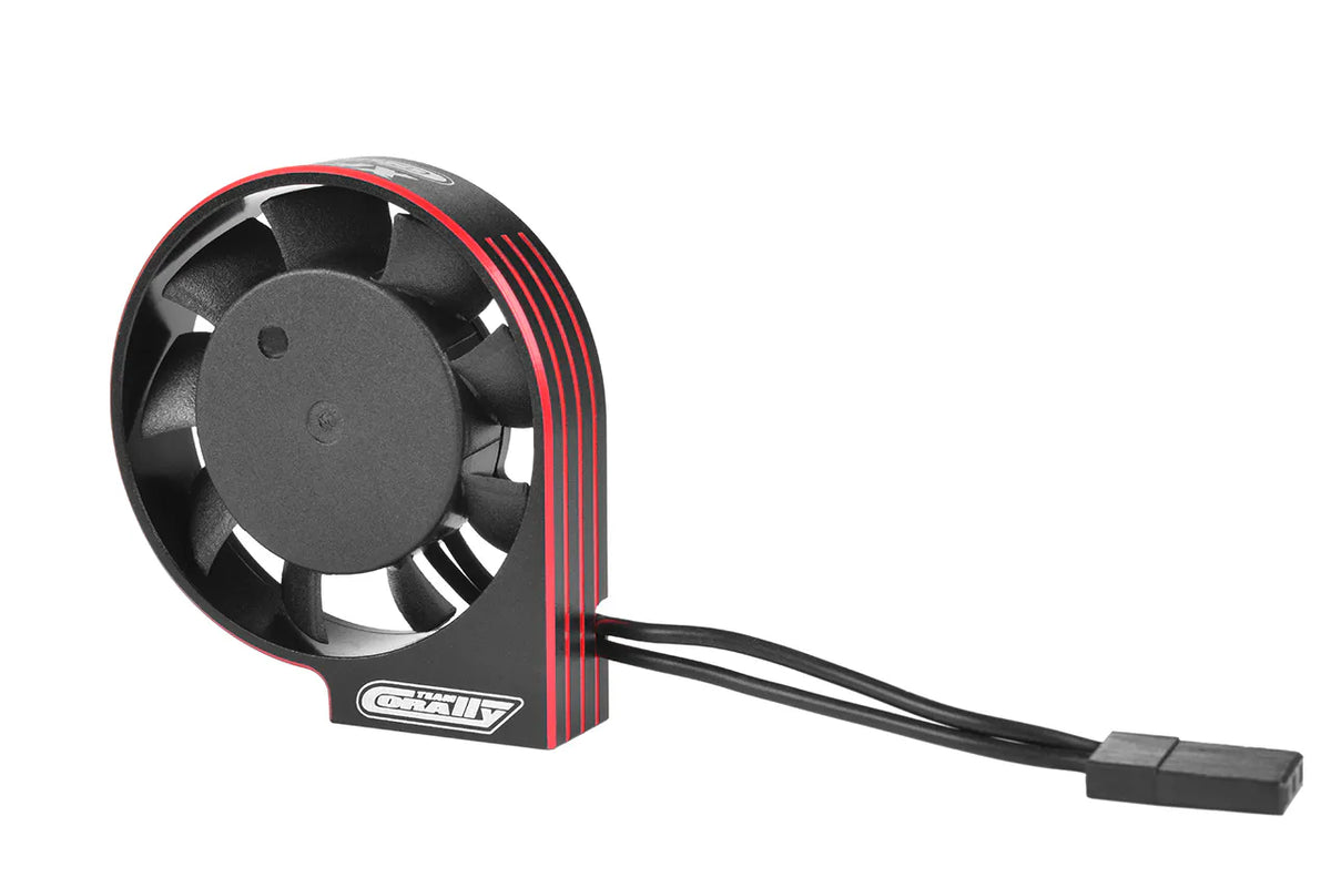 Team Corally XF-40 40mm Ultra High Speed Cooling Fan with BEC Connector – Black/Red