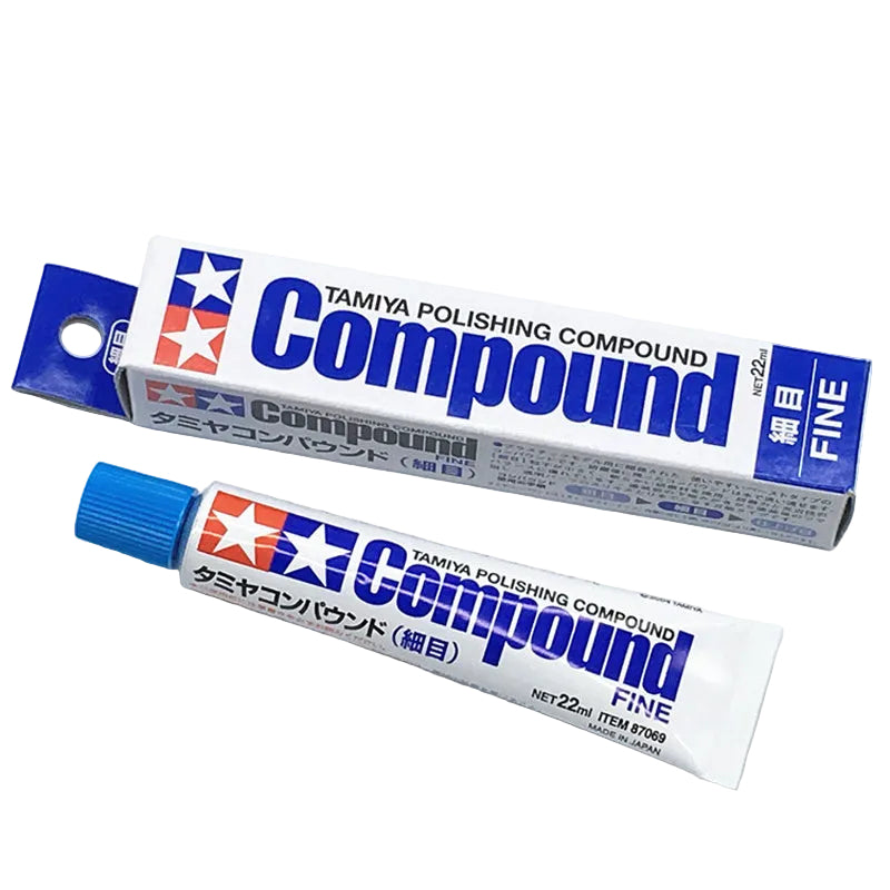 Tamiya Polishing Compound packaging on a white background