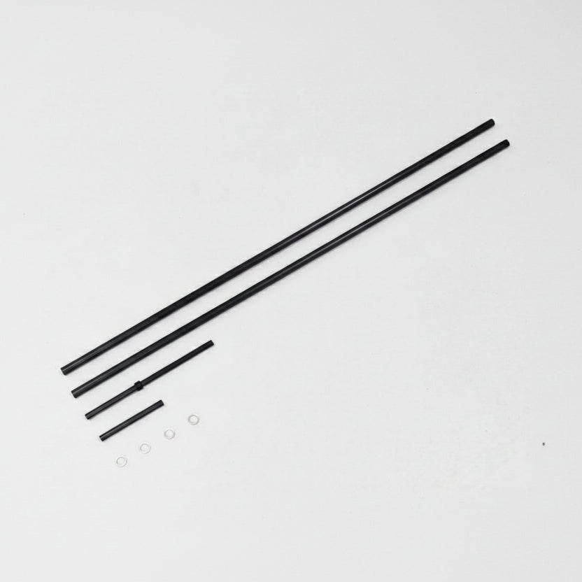 Joysway DF65V6-V8 A+ RC Yacht Mast Set and washers on a light gray background
