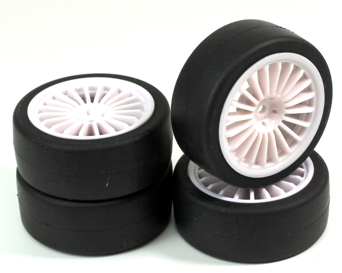 Absima Wheel Set Onroad – 20 Spoke Slick White 1:10 (4 pcs)