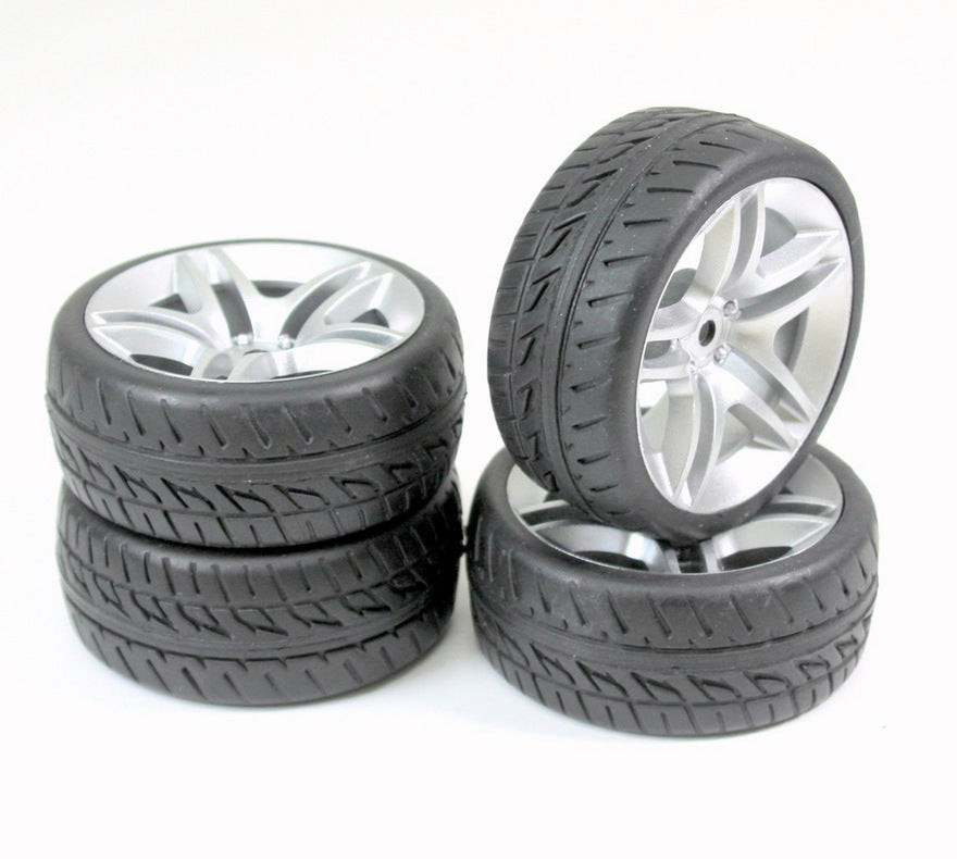 Absima Wheel Set Onroad – 10 Spoke Profile A Silver 1:10 (4 pcs)