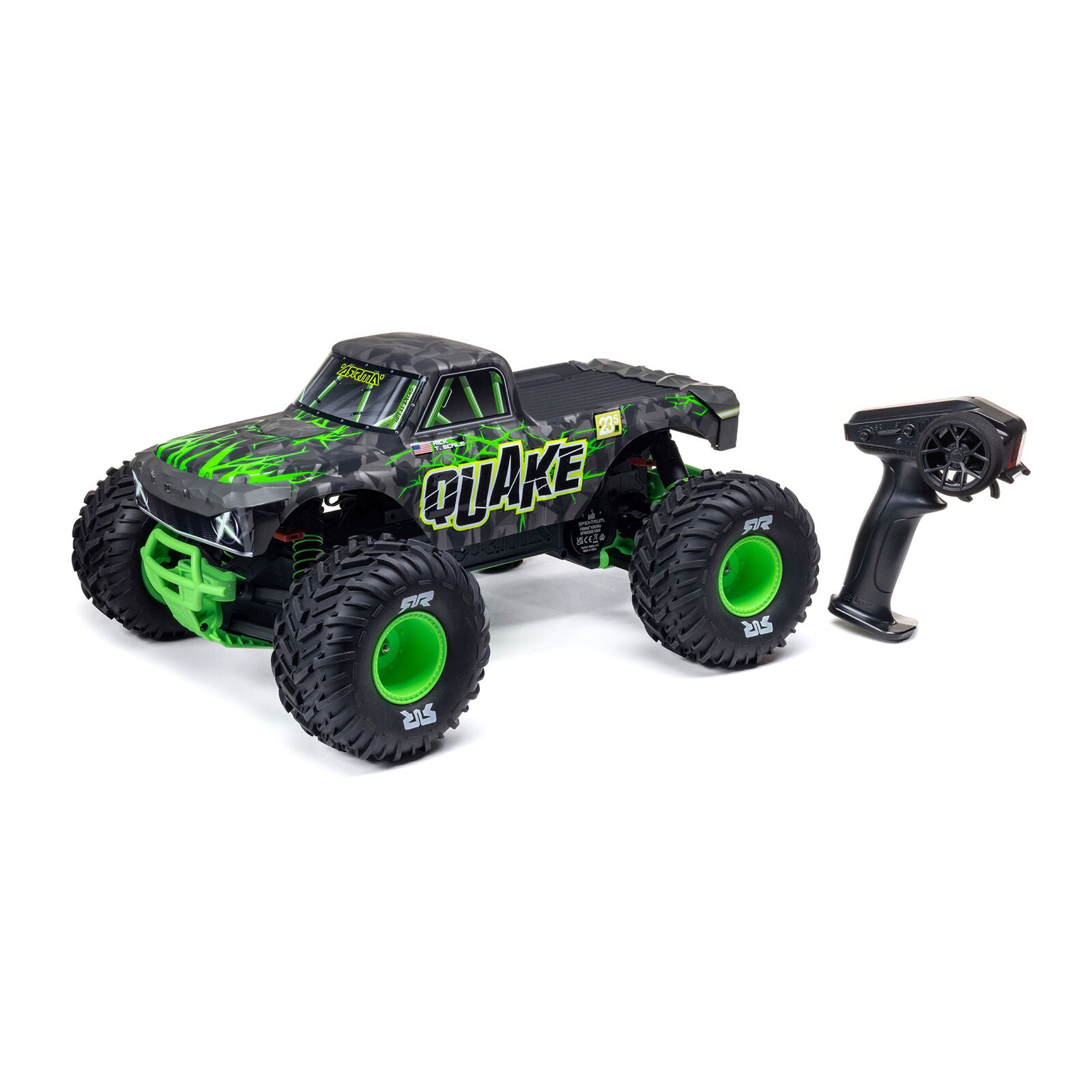 ARRMA Quake 223S BLX DSC 1/10 2WD Monster Truck RTR Green