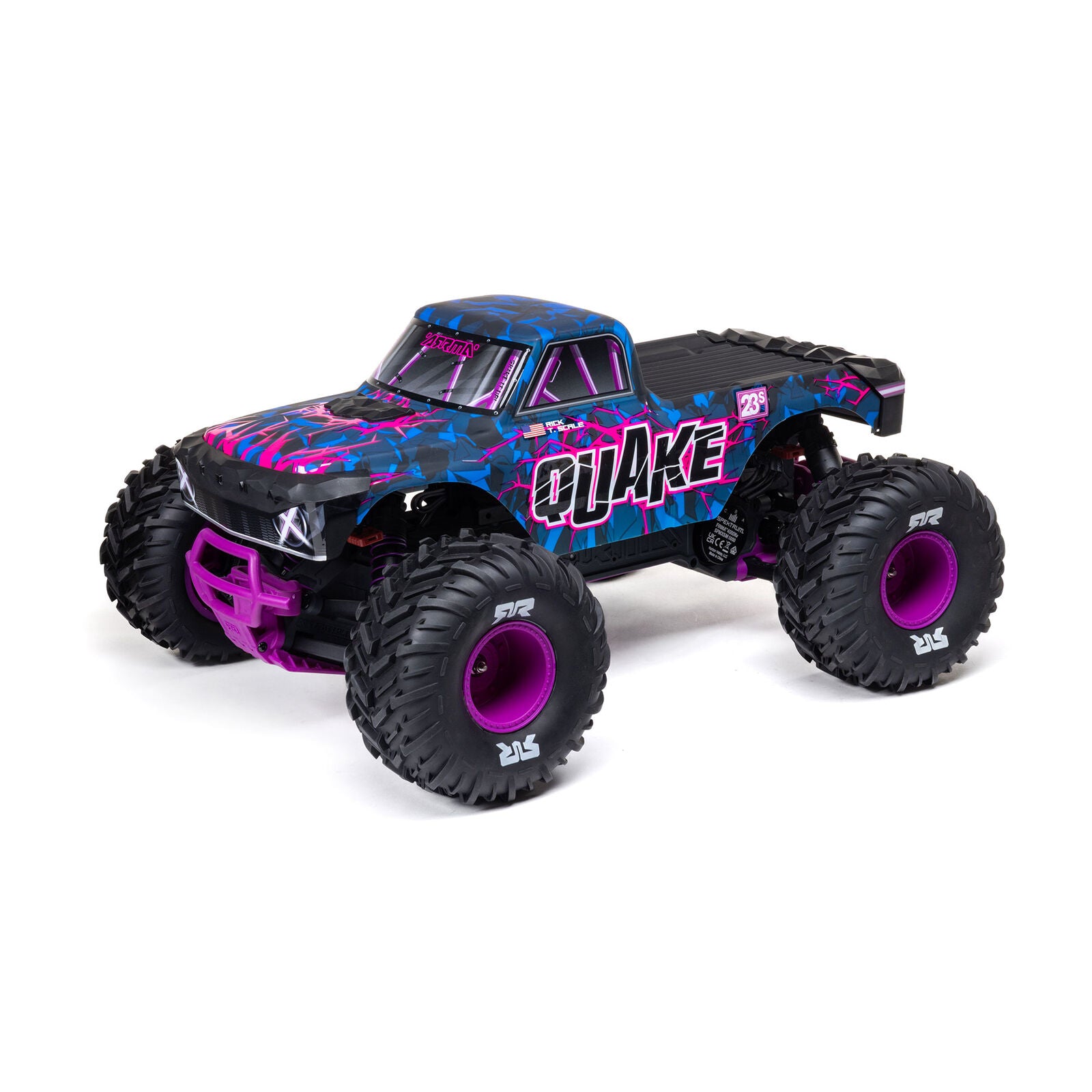 ARRMA Quake 223S BLX DSC 1/10 2WD Monster Truck RTR Purple
