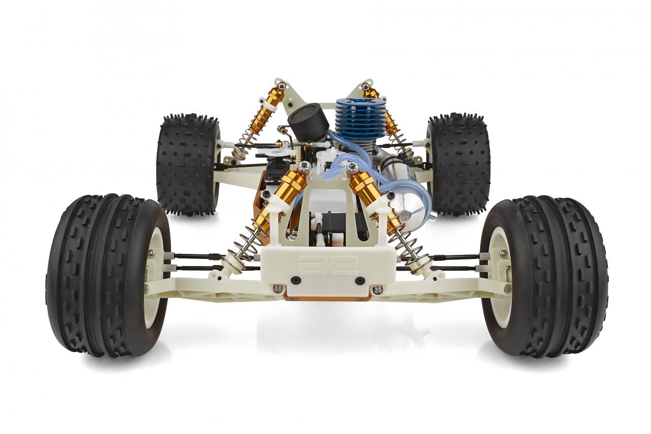 Team Associated - The RC10GT Classic chassis - front on view - white background