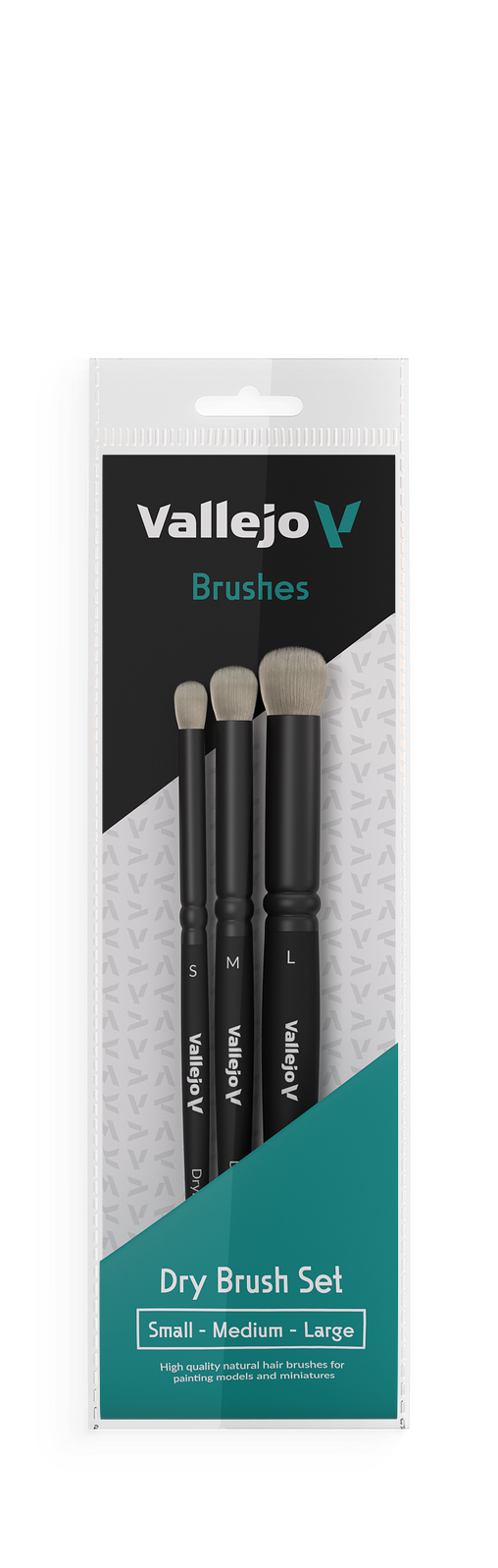 Set of black brushes on a white background