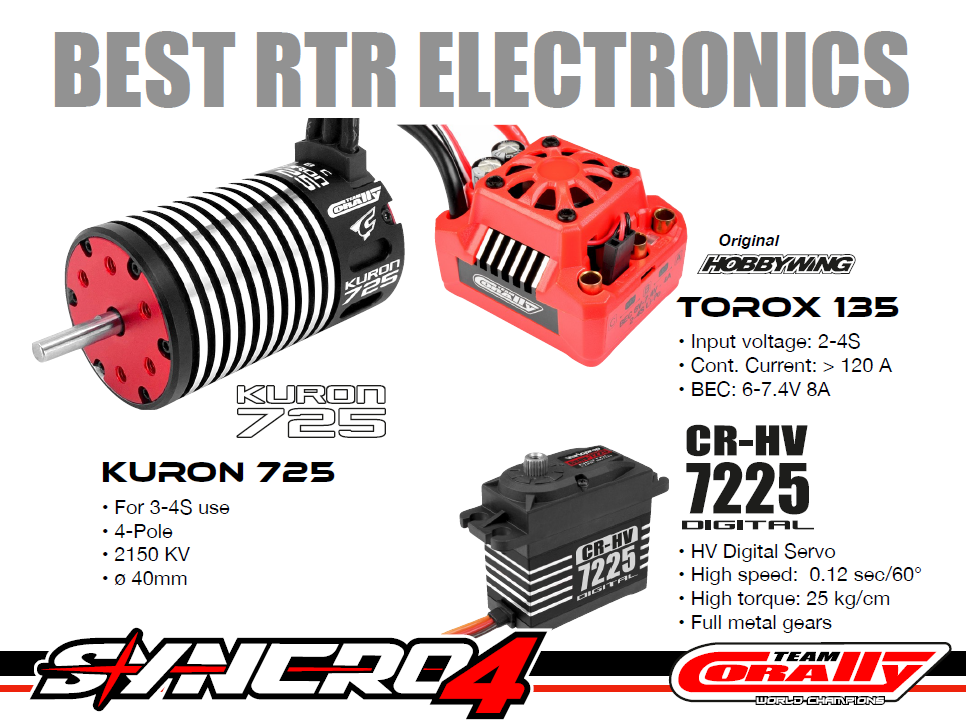 Team Corally - SYNCRO-4 - RTR - Green - Brushless Power 3 - 4S
