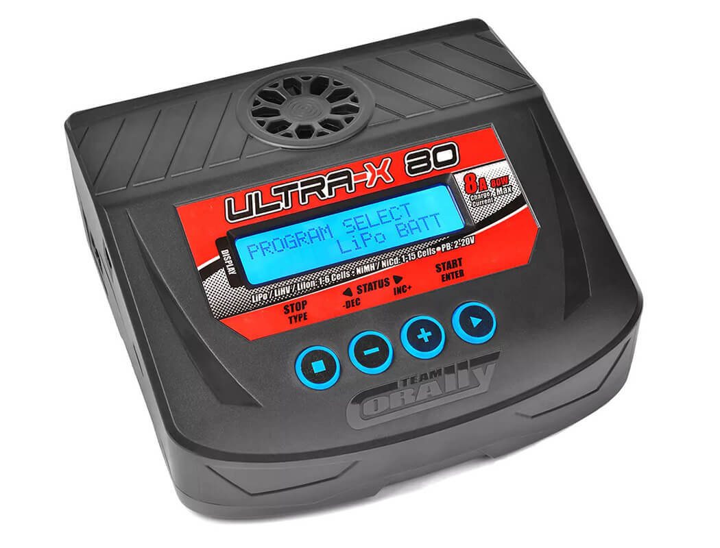 Team Corally - Ultra-X 80 - AC/DC Balance Charger - 80W - 1-6S Lixx - 1-15 Nixx - 2-20V PB