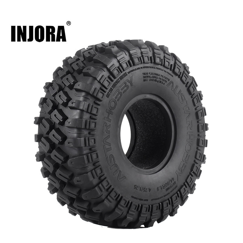 INJORA 1.9" 123*45mm Rubber Tires for 1/10 RC Crawlers