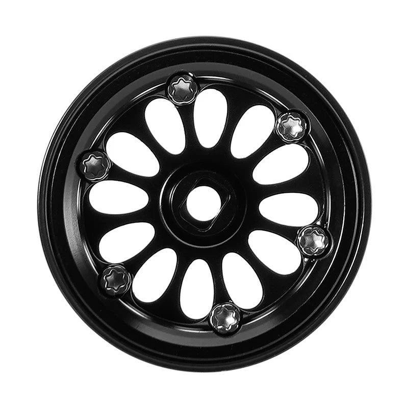 INJORA D19 Ripple 0.7" Brass Beadlock Wheels SCX30 (4)