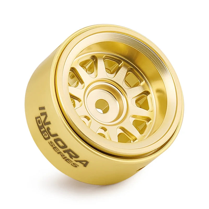 INJORA D19 0.7" Brass Beadlock Wheels for 1/30 SCX30 (4) (W7007)