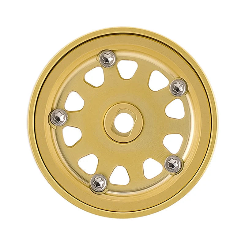 INJORA D19 0.7" Brass Beadlock Wheels for 1/30 SCX30 (4) (W7007)