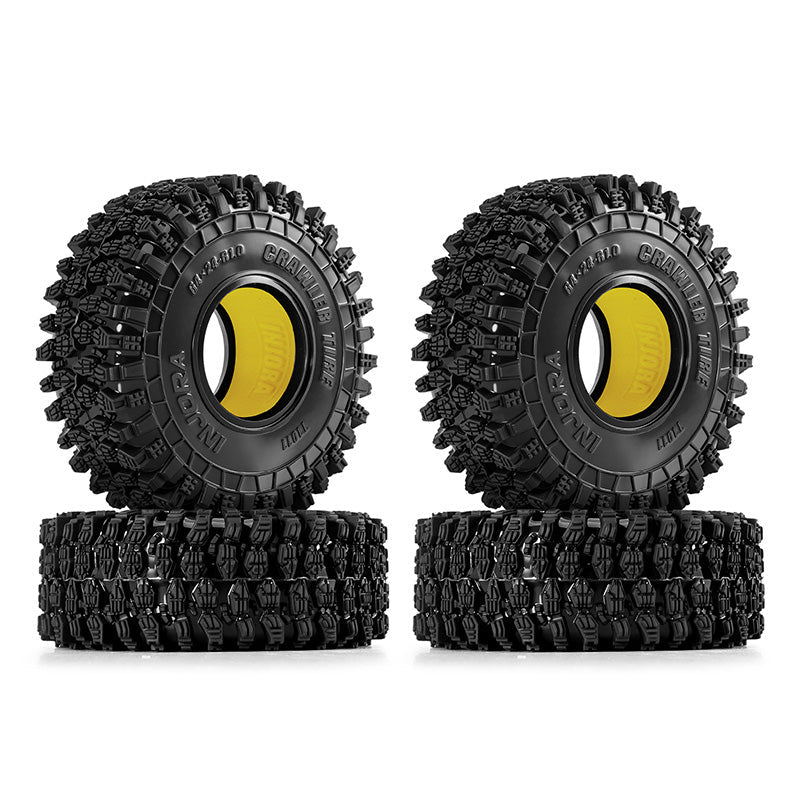 INJORA 1.0" 64*24mm Tires & Silicone Rubber Inserts Combo (4)