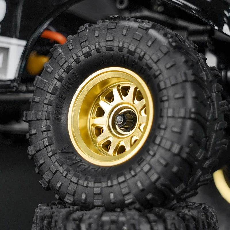 INJORA D19 0.7" Brass Beadlock Wheels for 1/30 SCX30 (4) (W7007)