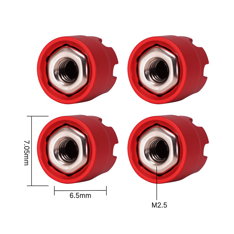 INJORA M2.5 Wheel Lock Nuts with Aluminum Cap for 1/18 TRX4M Ascent-18