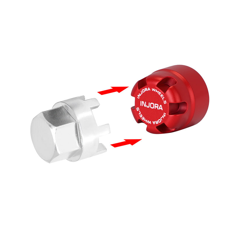 INJORA M2.5 Wheel Lock Nuts with Aluminum Cap for 1/18 TRX4M Ascent-18