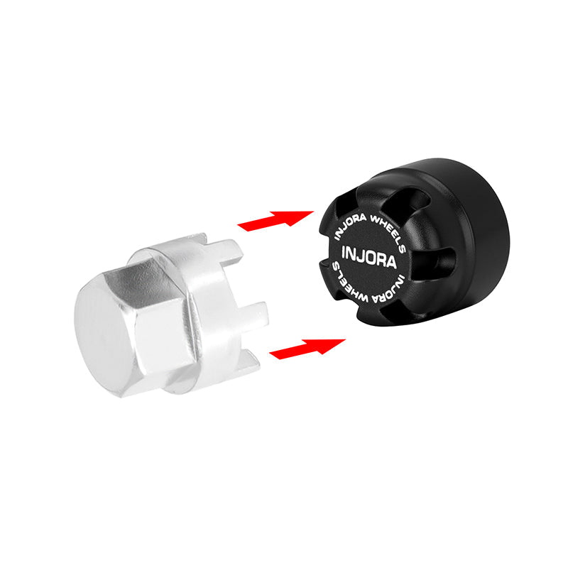 INJORA M2.5 Wheel Lock Nuts with Aluminum Cap for 1/18 TRX4M Ascent-18