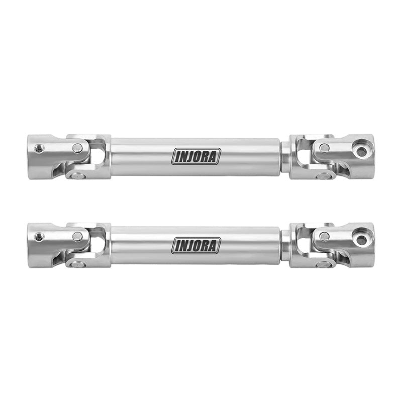 INJORA Stainless Steel Drive Shafts with D Shaped Hole for 1/18 FMS FCX18 LC80