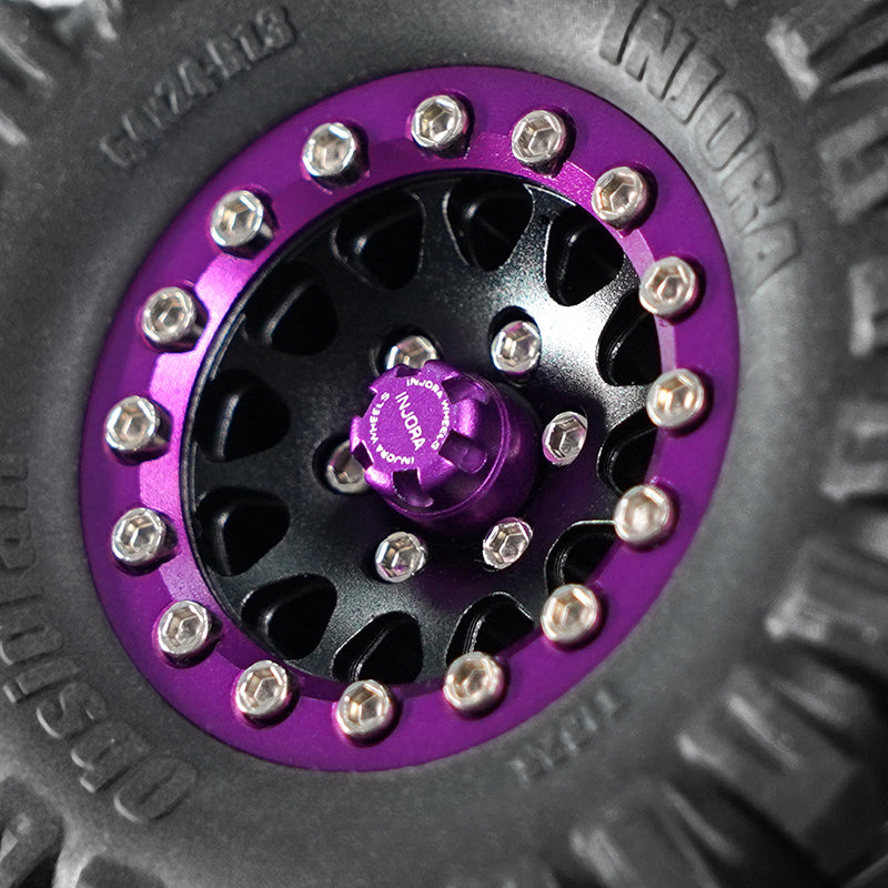 INJORA M2.5 Wheel Lock Nuts with Aluminum Cap for 1/18 TRX4M Ascent-18