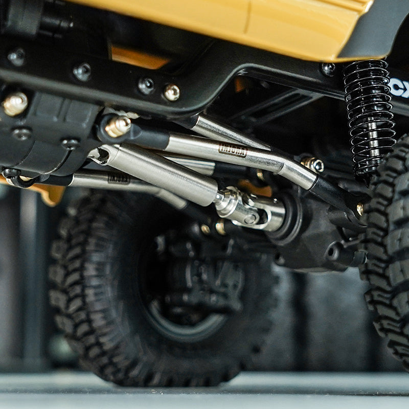 INJORA Stainless Steel Drive Shafts with D Shaped Hole for 1/18 FMS FCX18 LC80