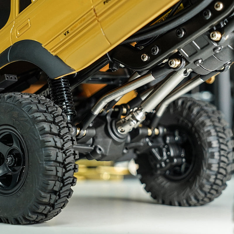 INJORA Stainless Steel Drive Shafts with D Shaped Hole for 1/18 FMS FCX18 LC80