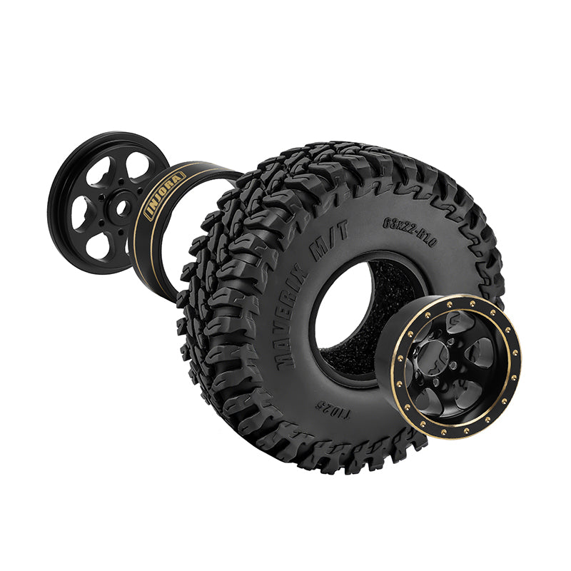 INJORA 1.0" 63*22mm -4.7mm Offset Brass Wheels Set for Micro Crawlers (4)